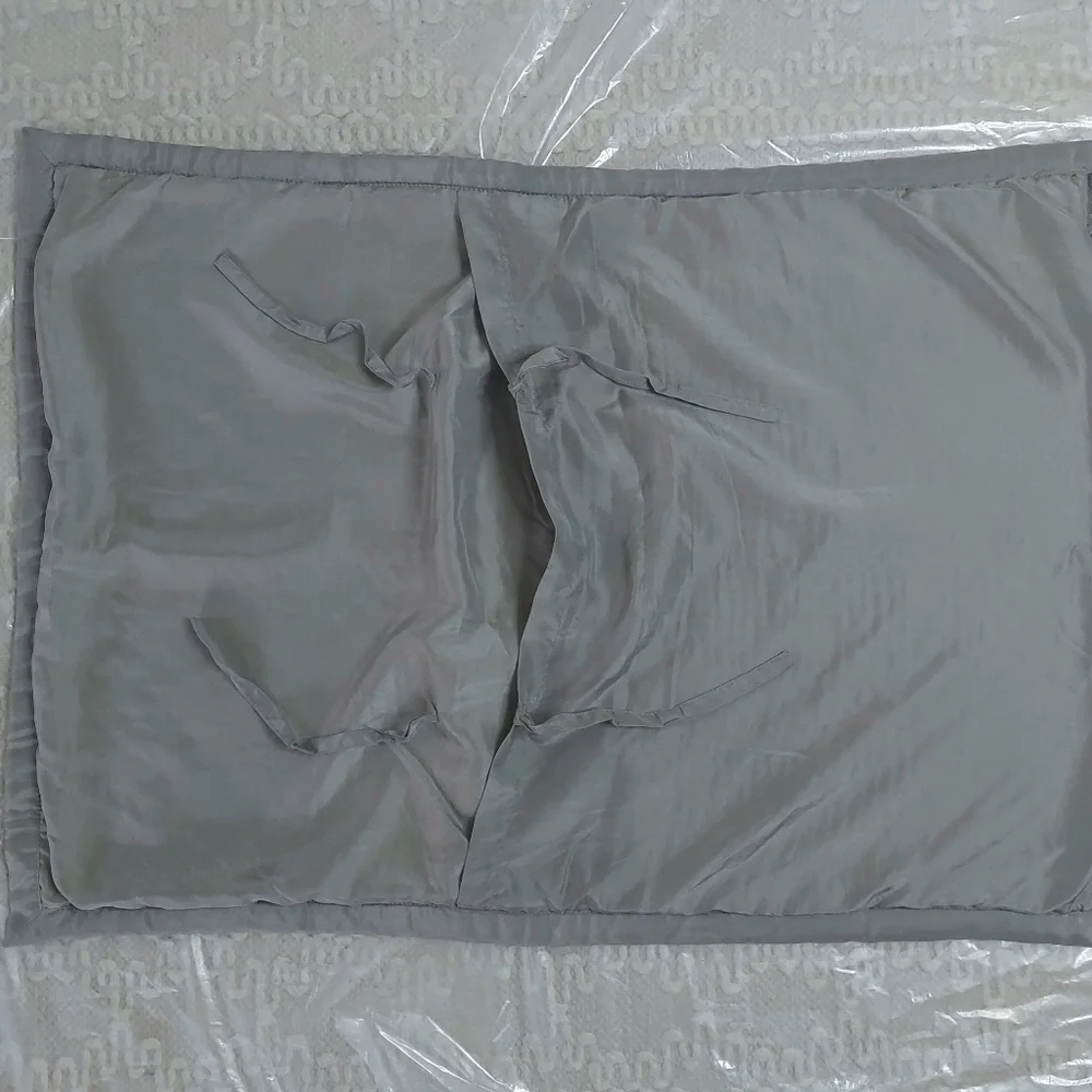 Restoration Hardware Silk Quilted/ Stitch Gray Set Of 2 Shams! (P25)